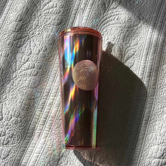 Starbucks Limited Cold Cup 24 oz PUNKY DOME Pink Green Beverage Tumbler